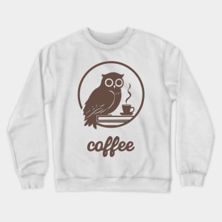 Owl Coffee and books Crewneck Sweatshirt
